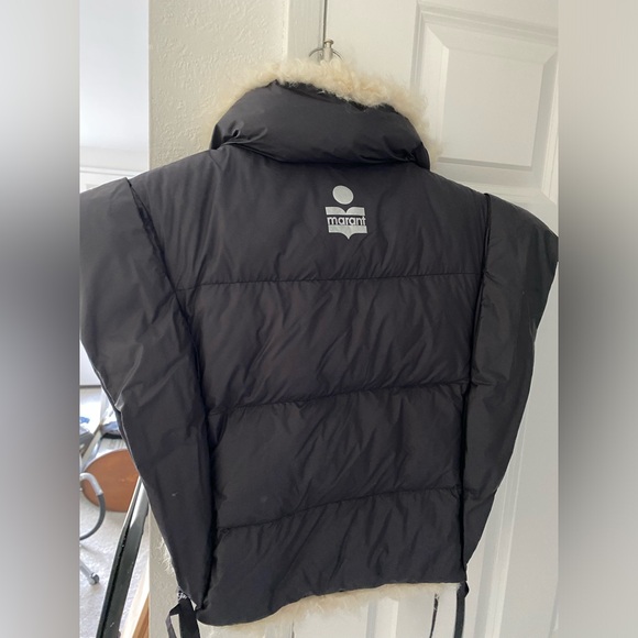 Isabel Marant Etoile puffer faux shearling crop vest reversible NWOT - Picture 2 of 4